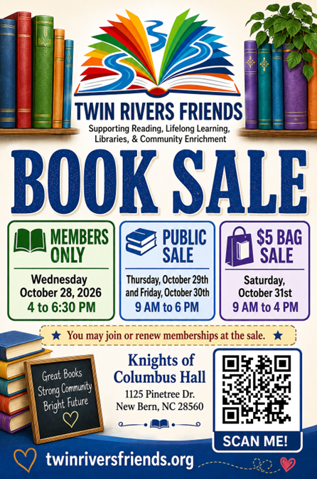 Oct 2026 book sale flyer final